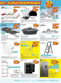 Möbelix Prospekt woche 43 Seite 7: Luca Bessoni Pfannenset Mikko €11,00, Home Zone Klapptrittleiter Gustav €25,00
