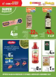 Volantino Conad Margherita Pagina 14: Tortellini Conad prosciutto crudo €1,99, Olio di oliva Sasso €4,39