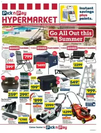 Pick n Pay catalogue Page 1: The Pot Story Angolan Pot Large €259,99, BLUE MOUNTAIN 3m x 3m Gazebo €1.499,00