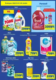 Magnetic akciós újság hét 43 Oldal 8: Tomi mosógél mosópor €29.999,00, Silan fabric softener €2.199,00