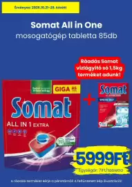 Magnetic akciós újság hét 43 Oldal 9: Érvényes: 2026.10.21-28. között Somat All in One mosogatógép tabletta 85db Switch