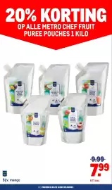 Makro folder week 43 Pagina 8: Metro Chef puree pouches 1 kilo €7,99