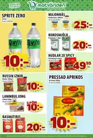 Matvärlden Tensta reklamblad vecka 43 Sida 4: SPRITE ZERO €10,00, MAJONNÄS €25,00