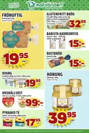 Matvärlden Tensta reklamblad vecka 43 Sida 5: GLUTENFRITT BRÖD €32,95, FRÖNUFTIG €19,95