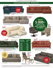 Mio reklamblad Sida 3: Anne €9.995,00, Eden 3-sits soffa i tyg Sommardag red €14.495,00