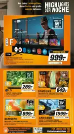 Expert Technomarkt Prospekt woche 43 Seite 11: SAMSUNG Mini LED TV GU75M84HAUXZG €899,00, LG LED TV 32LB630B6LA €269,00