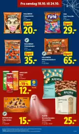 Lidl tilbudsavis Side 23: Halloween Minichokoladebarer €65,00, Alesto Macadamianødder eller mandler €25,00