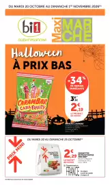 Catalogue Maximarché | Halloween à prix bas page 1: Prix mini - grignottes de poulet rotis le sachet pia mini €2,29