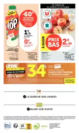 Catalogue Maximarché | Halloween à prix bas page 16: Yoplait - yaourt a boire offre decouverte €1,75, U - pomme €2,49