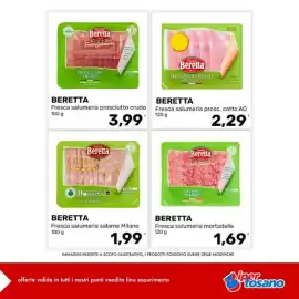 Volantino Iper Tosano settimana 43 Pagina 1: Beretta Fresca salumeria salame Milano €1,99
