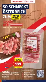 Hofer Flugblatt woche 43 Seite 12: Sonnhof Speck Hauchfein €1,99