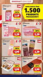 Hofer Flugblatt woche 43 Seite 13: Sonnhof Cabanossi €2,39, Sonnhof XXL Streichwurst €1,99