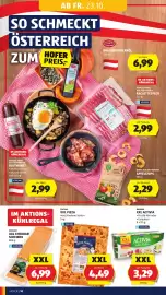 Hofer Flugblatt woche 43 Seite 18: Cucina XXL Pizza €4,49, XXL Activia €3,29