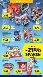 Hofer Flugblatt woche 43 Seite 21: Kinder Überraschung €5,89, Kinder Happy Moments €4,99