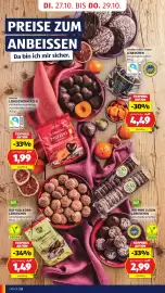 Hofer Flugblatt woche 43 Seite 30: Bio-mini elisen lebkuchen €2,99, Gourmet finest cuisine lebkuchen €4,49