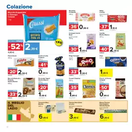 Volantino Carrefour Pagina 22: Biscotti Molinetti Mulino Bianco €2,49, Ringo Famiglia cacao €1,99