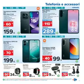 Volantino Carrefour Pagina 43: Auricolare Bluetooth POSS €9,95, Smartphone Samsung Mod. Galaxy A37 5G €289,00
