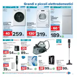 Volantino Carrefour Pagina 45: Caraffa Marella White M €9,99, Asciugatrice Zerowat €319,00