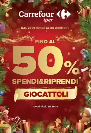 Volantino Carrefour | Giocattolo Pagina 1: Carrefour iper DAL 23 OTTOBRE AL 24 DICEMBRE FINO AL 50% %- SPENDI&RIPRENDI
