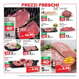 Volantino Carrefour Market Pagina 2: Cosciotto di Pollo €3,95, Linea Hamburger Tacchino e Pollo Aia €3,99