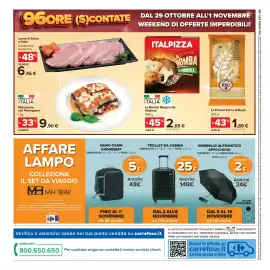 Volantino Carrefour Market Pagina 22: La Pinsa Il Forno di Bugli €1,89, Lonza di Suino €6,45