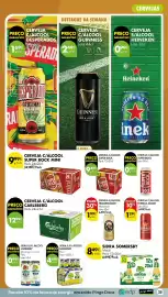 Folheto Pingo Doce semana 43 Página 25: Sidra 0,0% álcool somersby pera €4,49, Cerveja c/álcool super bock mini €9,99
