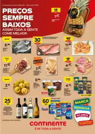 Folheto Continente semana 43 Página 1: Frango do campo inteiro c/ miúdos continente seleção €3,99