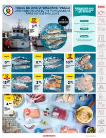 Folheto Continente semana 43 Página 3: Porção de salmão fresco €2,99, Pargo grande €13,99