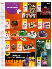 Folheto Continente semana 43 Página 30: Abóbora halloween inteiro €3,99, Línguas de gato halloween €3,79