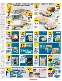 Folheto Continente semana 43 Página 4: Filetes de garoupa continente €5,99, Filetes de peixe gato congelados €4,99