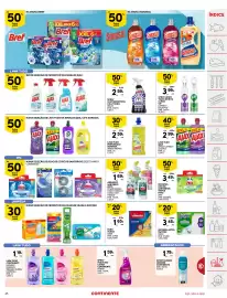 Folheto Continente semana 43 Página 47: Recarga mopa swiffer fresh €3,45, Recarga discos sanitários ativos pato lima €3,49