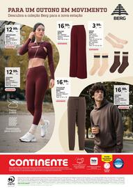 Folheto Continente | Bem-Estar Página 36: Meias berg cano alto €3,99, Calças de godão berg €16,99