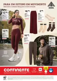 Folheto Continente | Bem-Estar Página 36: Meias berg cano alto €3,99, Calças de godão berg €16,99