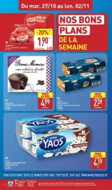Catalogue ALDI semaine 44 page 10: YAOS YAOURT À LA GRECQUE €4,19, Bonne Maman Cœur coulant chocolat €4,99
