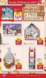 Catalogue ALDI semaine 44 page 22: Kinder Calendrier de l'Avent Chalet €9,99, MILKA CALENDRIER DE L'AVENT €4,79