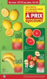 Catalogue ALDI semaine 44 page 4: Du mar. 27/10 au sam. 31/10 DES FRUITS ET LÉGUMES FRAIS TOUS LES JOURS A PRIX DISCOUNT