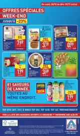 Catalogue ALDI semaine 44 page 44: All Seasons Coupelles de fruits €1,99, DESSERISSIMES Tarte normande aux pommes €3,69