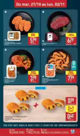 Catalogue ALDI semaine 44 page 7: GOLDEN SEAFOOD CREVETTES ENTIÈRES CUITES €7,99, IA' CUISSES DE POULET €3,99