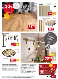 XXXLutz Prospekt woche 43 Seite 15: Novel Deckenleuchte €89,90, Ambiente Landhausdiele Eiche Country Natur €31,99