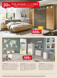 XXXLutz Prospekt woche 43 Seite 4: Linea Natura Bettanlage €888,00, Linea Natura Schwebetürenschrank €1.999,00