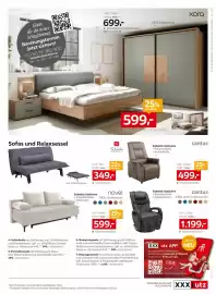 XXXLutz Prospekt woche 43 Seite 5: Stylife Schlafsofa €349,00, Cantus Fernsehsessel €499,00