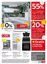 XXXLutz Prospekt woche 43 Seite 9: Midea Einbaugeräte-Set €1.499,00, Novel Einbauküche €4.499,00