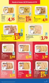 Catálogo Lidl semana 44 Página 11: Pollo milanesa €3,79, Cerdo filete empanado €3,37