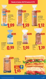 Catálogo Lidl semana 44 Página 17: La Cestera Pan 12 cereales €1,39, La Cestera pan integral sin corteza €1,05