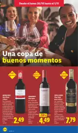 Catálogo Lidl semana 44 Página 22: Cepa Lebrel vino tinto gran reserva €7,79, Pradorey vino tinto €4,49