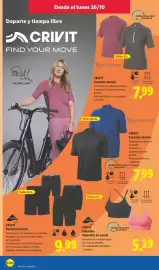 Catálogo Lidl | Bazar Página 20: Crivit camiseta técnica €7,99, Lycra sport Crivit sujetador deportivo de canalé €5,39