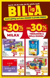 Billa Flugblatt woche 43 Seite 4: Teekanne Früchtetee €2,09, Teekanne Kamille €2,44
