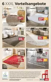 XXXLutz Prospekt Seite 8: Cazaris Orientteppich Kiss and say goodbye €279,00, Linea Natura Pouf Bergen €39,90