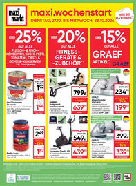 Maximarkt Flugblatt woche 43 Seite 24: Hammer Ergometer Cardio XT6 €439,20, Vier*Diamanten Thunfisch €1,92