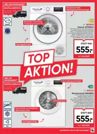 Maximarkt Flugblatt woche 43 Seite 23: BOSCH Trockner WTH85V14 €555,00, BOSCH Waschautomat WAN28272 €555,00